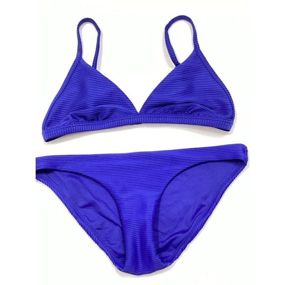 New. Seafolly blue ribbed bikini. Small. Retails $269 - Picture 5 of 9